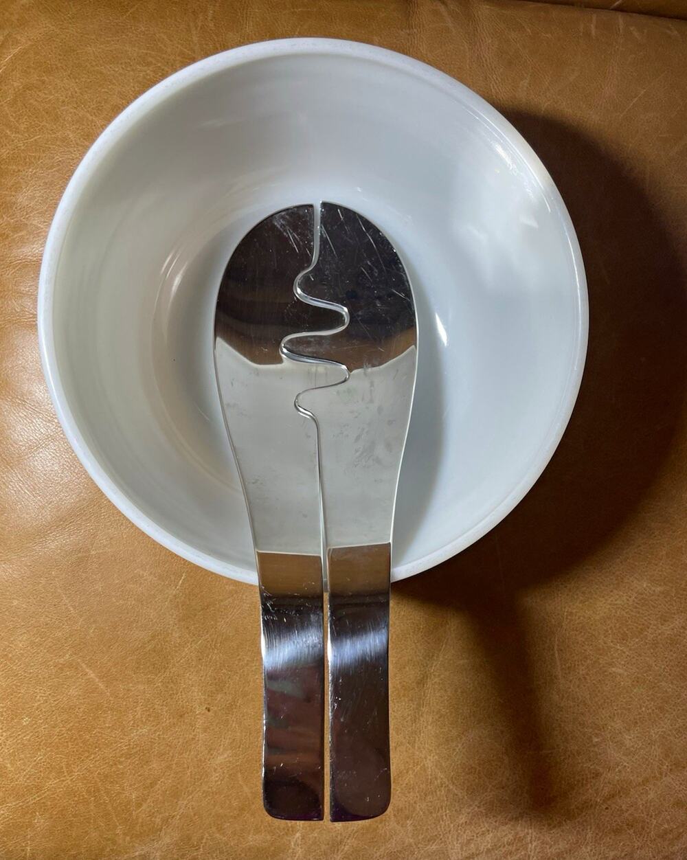 Umbra 2pc Stainless Steel Salad Servers, Silver Glossy Modern 11 in
